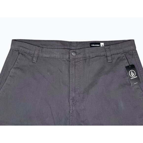 Volcom Mens Road Trip Shorts  Charcoal Cotton Blend Casual Wear Size 38 - Picture 13 of 13